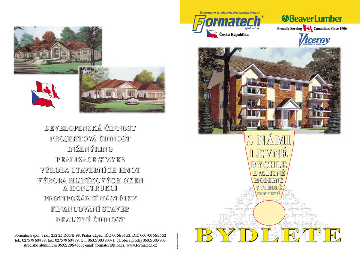Desky Formatech na letáky a nabídkové listy Ofsetový tisk desek 250g - 4/0 - A4 - matná laminace, na nabídkové listy a letáky, sken, zpracování a tisk